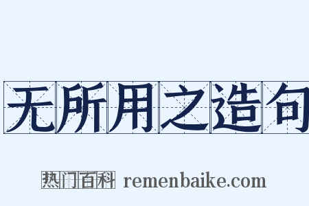 无所用之造句是什么意思的图片